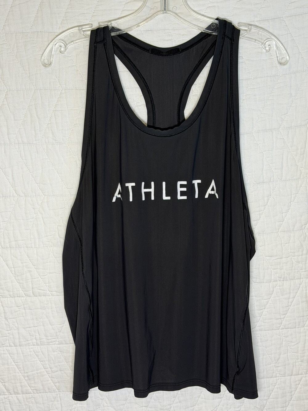 Athleta Tank Top Women 1X Black Racerback Yoga Workout